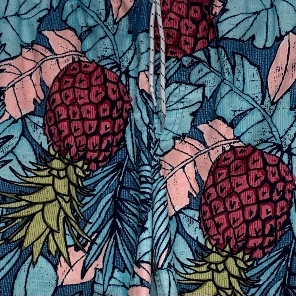 St John's Bay Men's XXL Trunk Pineapple Tropical Swim Trunks Board Shorts - Picture 3 of 6